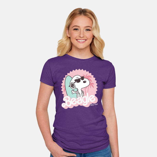 Cool Beagle-Womens-Fitted-Tee-retrodivision