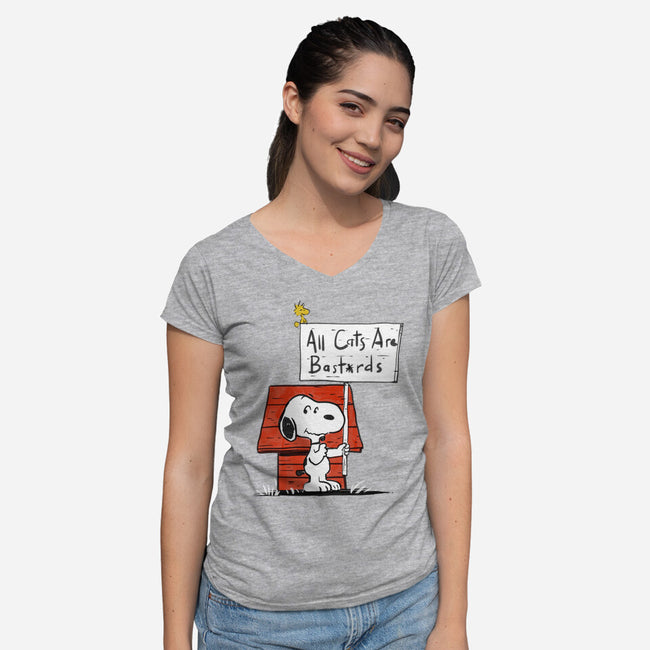 All Cats Are-Womens-V-Neck-Tee-kharmazero