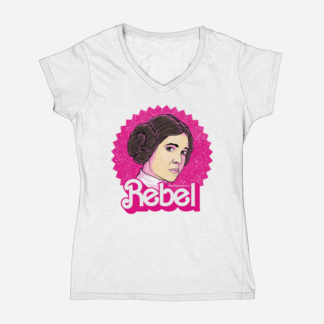 Rebel Princess-Womens-V-Neck-Tee-retrodivision