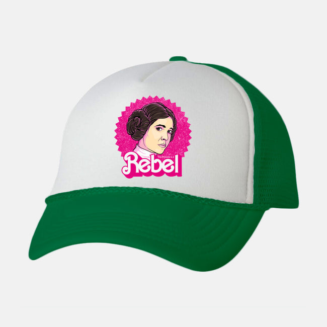 Rebel Princess-Unisex-Trucker-Hat-retrodivision