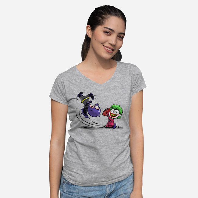 Bat Charlie-Womens-V-Neck-Tee-zascanauta