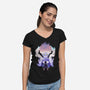 Sun God-Womens-V-Neck-Tee-dandingeroz