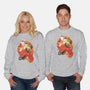 Fox Landscape-Unisex-Crew Neck-Sweatshirt-dandingeroz