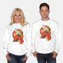 Fox Landscape-Unisex-Crew Neck-Sweatshirt-dandingeroz