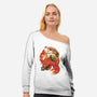 Fox Landscape-Womens-Off Shoulder-Sweatshirt-dandingeroz