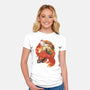 Fox Landscape-Womens-Fitted-Tee-dandingeroz