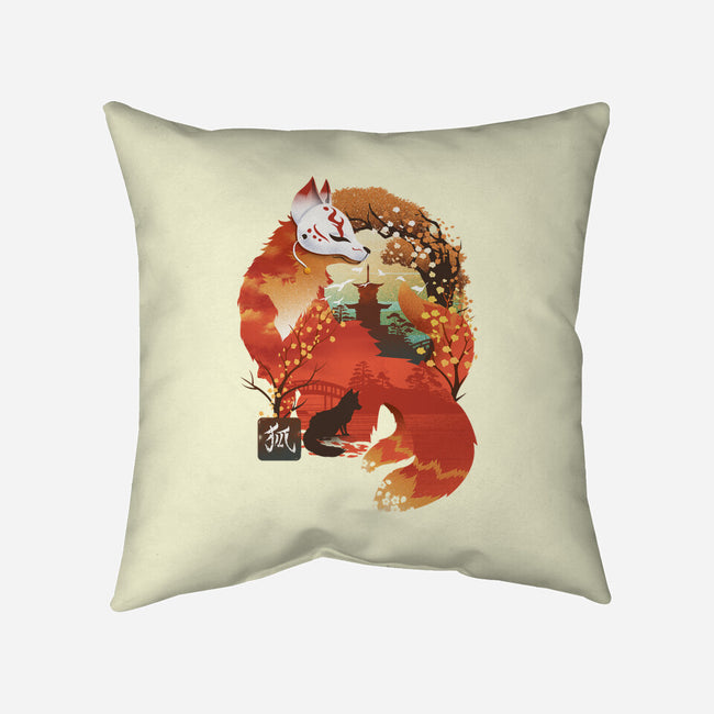 Fox Landscape-None-Non-Removable Cover w Insert-Throw Pillow-dandingeroz