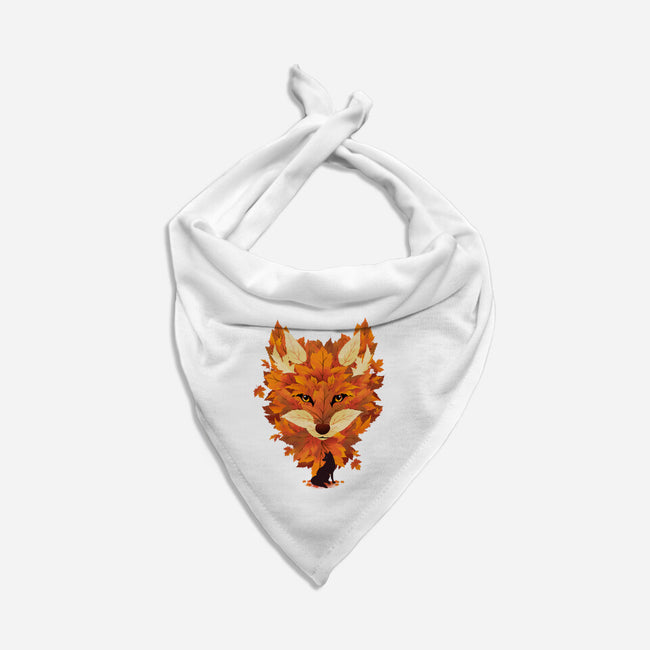 Autumn Leaves Fox-Dog-Bandana-Pet Collar-dandingeroz