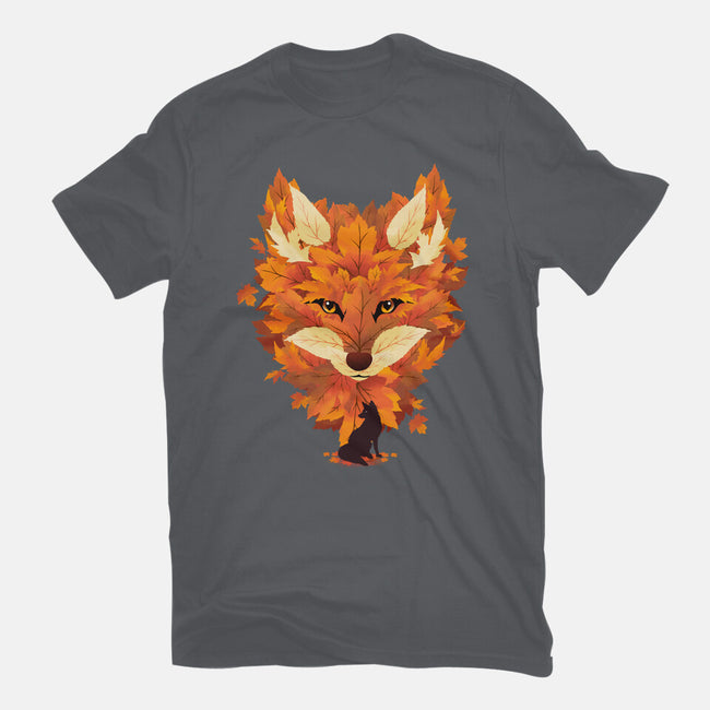 Autumn Leaves Fox-Womens-Basic-Tee-dandingeroz