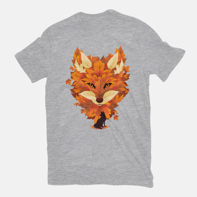 Autumn Leaves Fox-Womens-Basic-Tee-dandingeroz