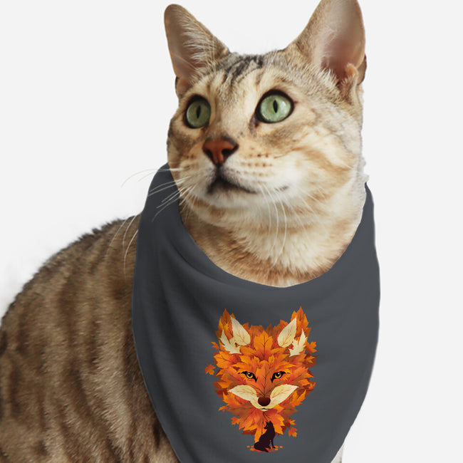 Autumn Leaves Fox-Cat-Bandana-Pet Collar-dandingeroz