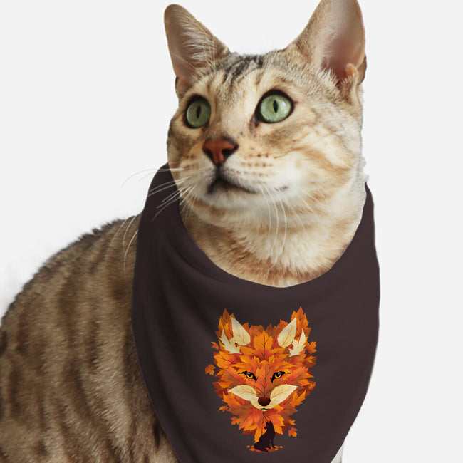 Autumn Leaves Fox-Cat-Bandana-Pet Collar-dandingeroz