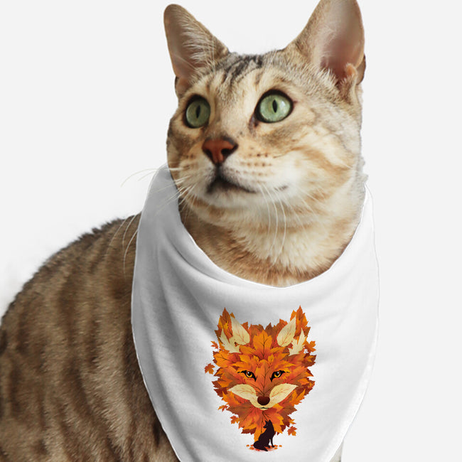 Autumn Leaves Fox-Cat-Bandana-Pet Collar-dandingeroz