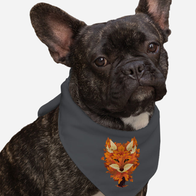 Autumn Leaves Fox-Dog-Bandana-Pet Collar-dandingeroz