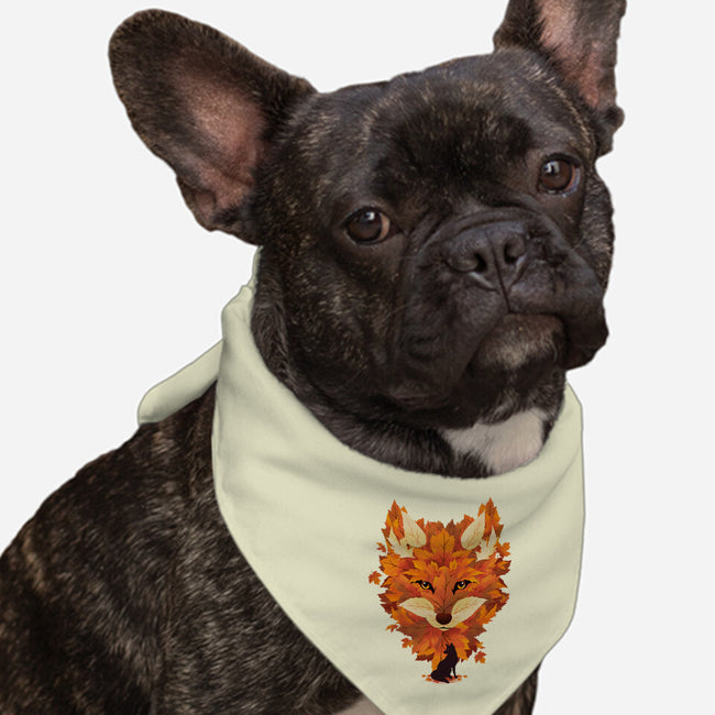 Autumn Leaves Fox-Dog-Bandana-Pet Collar-dandingeroz