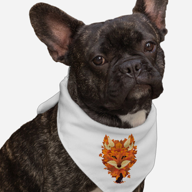 Autumn Leaves Fox-Dog-Bandana-Pet Collar-dandingeroz