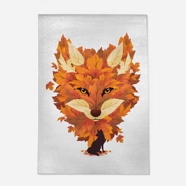 Autumn Leaves Fox-None-Outdoor-Rug-dandingeroz