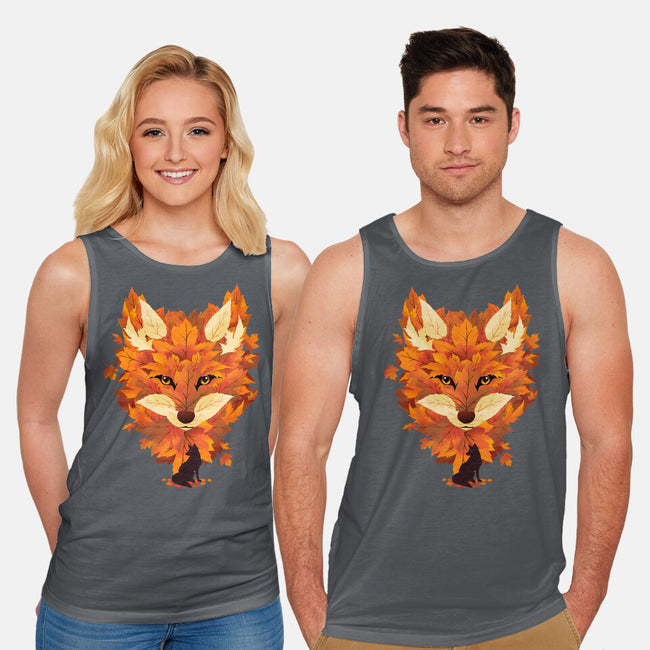 Autumn Leaves Fox-Unisex-Basic-Tank-dandingeroz