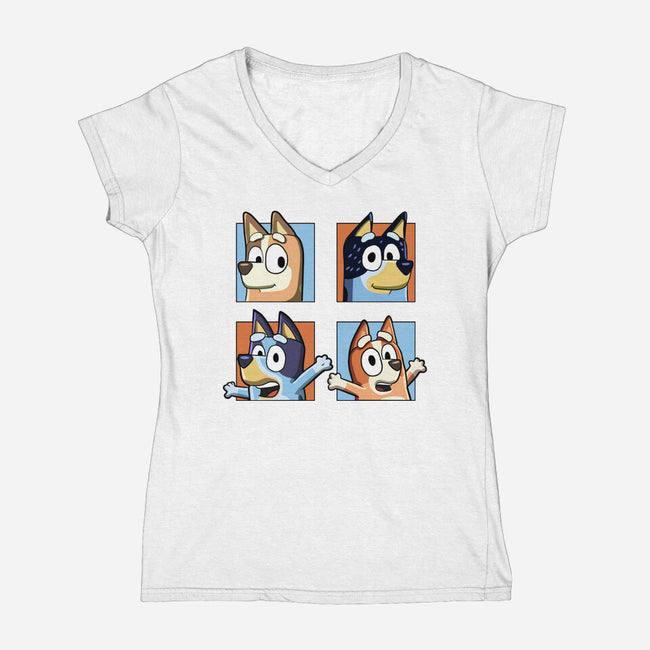 Family Portrait-Womens-V-Neck-Tee-nickzzarto