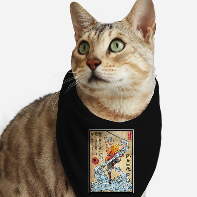 Air Nomad Master Woodblock-Cat-Bandana-Pet Collar-DrMonekers