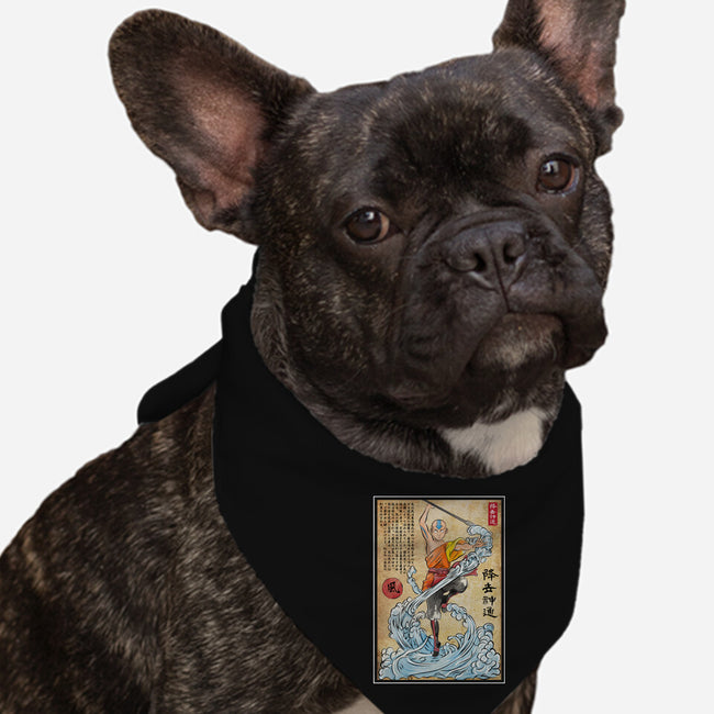 Air Nomad Master Woodblock-Dog-Bandana-Pet Collar-DrMonekers