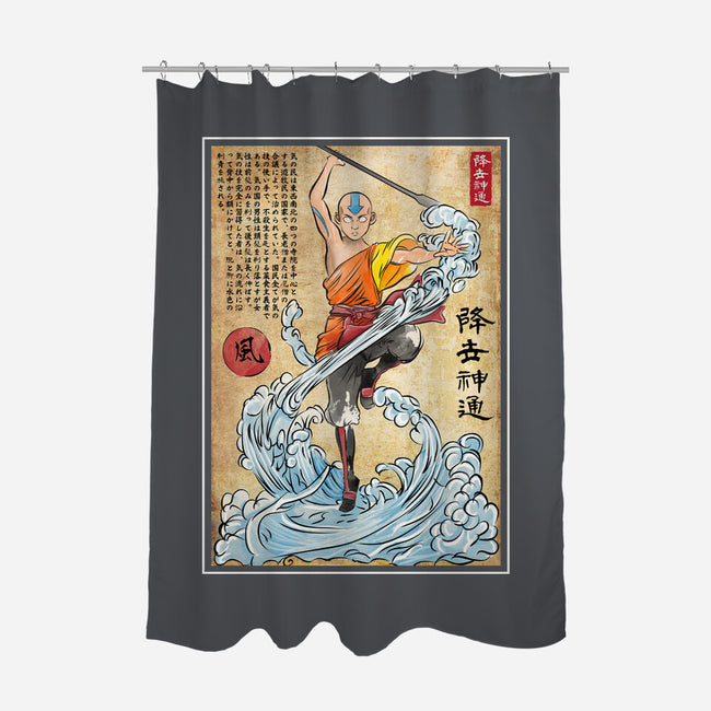 Air Nomad Master Woodblock-None-Polyester-Shower Curtain-DrMonekers
