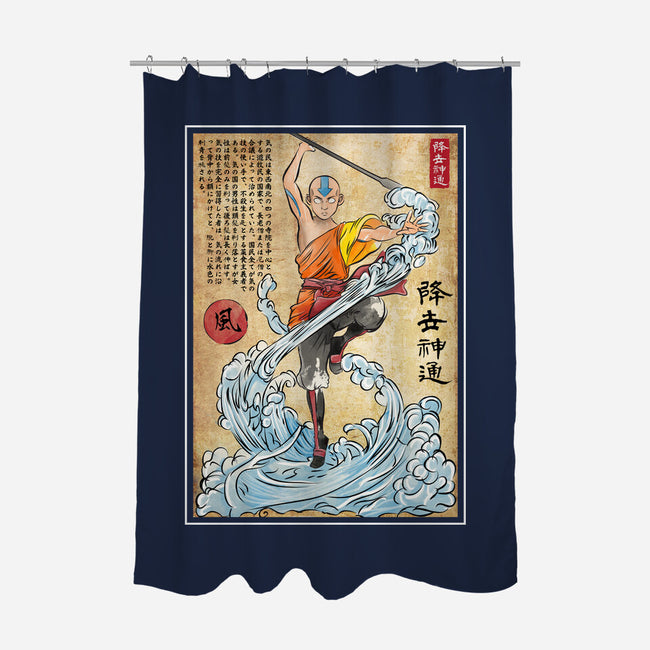 Air Nomad Master Woodblock-None-Polyester-Shower Curtain-DrMonekers