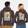 Air Nomad Master Woodblock-Unisex-Zip-Up-Sweatshirt-DrMonekers