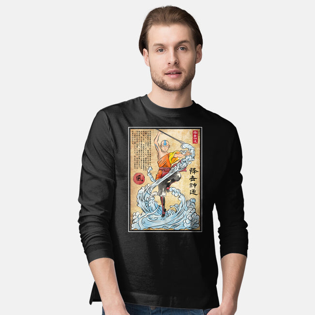 Air Nomad Master Woodblock-Mens-Long Sleeved-Tee-DrMonekers