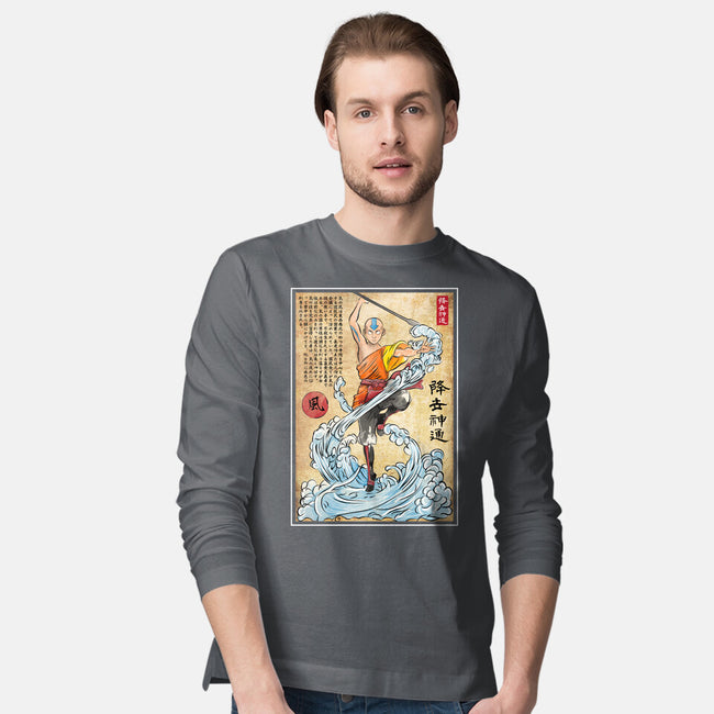 Air Nomad Master Woodblock-Mens-Long Sleeved-Tee-DrMonekers