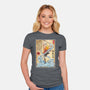 Air Nomad Master Woodblock-Womens-Fitted-Tee-DrMonekers