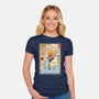 Air Nomad Master Woodblock-Womens-Fitted-Tee-DrMonekers