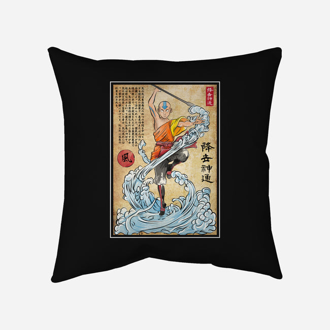 Air Nomad Master Woodblock-None-Non-Removable Cover w Insert-Throw Pillow-DrMonekers