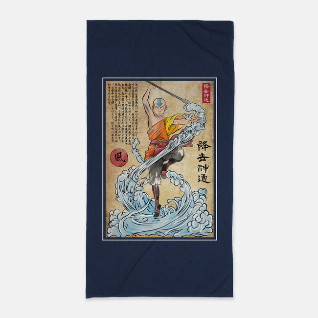 Air Nomad Master Woodblock-None-Beach-Towel-DrMonekers