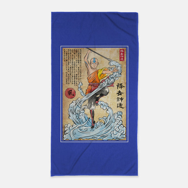 Air Nomad Master Woodblock-None-Beach-Towel-DrMonekers