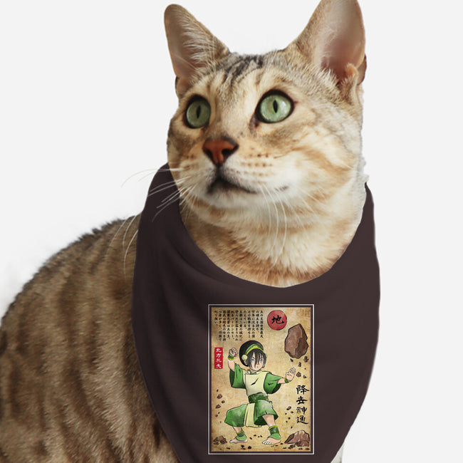 Earth Kingdom Master Woodblock-Cat-Bandana-Pet Collar-DrMonekers