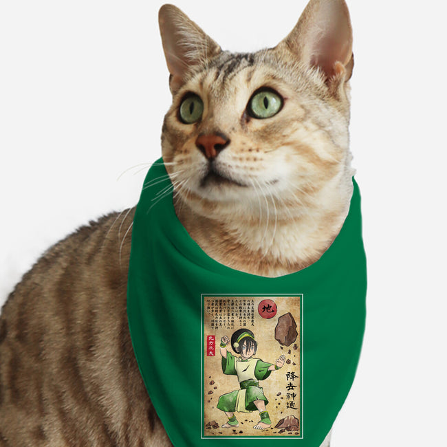 Earth Kingdom Master Woodblock-Cat-Bandana-Pet Collar-DrMonekers