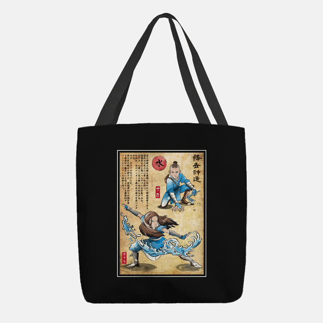 Water Tribe Master Woodblock-None-Basic Tote-Bag-DrMonekers