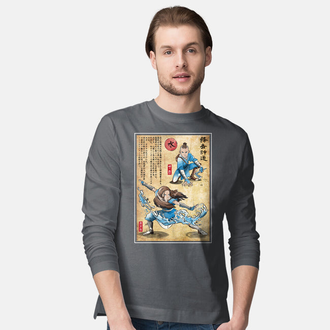 Water Tribe Master Woodblock-Mens-Long Sleeved-Tee-DrMonekers