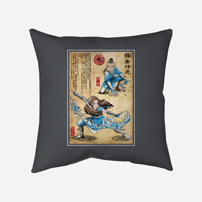 Water Tribe Master Woodblock-None-Non-Removable Cover w Insert-Throw Pillow-DrMonekers