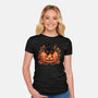 Pumpkin Paws-Womens-Fitted-Tee-fanfreak1