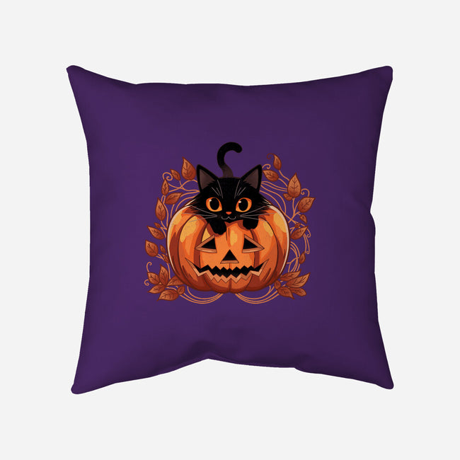 Pumpkin Paws-None-Removable Cover-Throw Pillow-fanfreak1