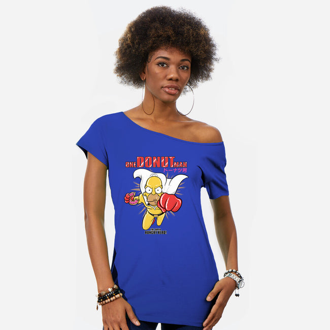 One Donut Man-Womens-Off Shoulder-Tee-Umberto Vicente