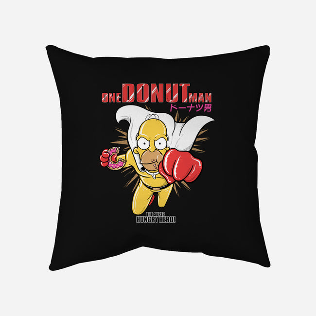 One Donut Man-None-Removable Cover-Throw Pillow-Umberto Vicente