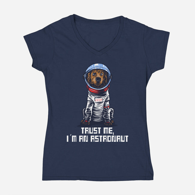 I Am An Astronaut-Womens-V-Neck-Tee-zascanauta