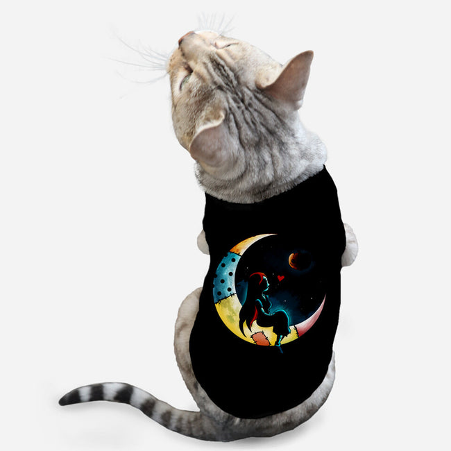 Love Halloween Moon-Cat-Basic-Pet Tank-Vallina84