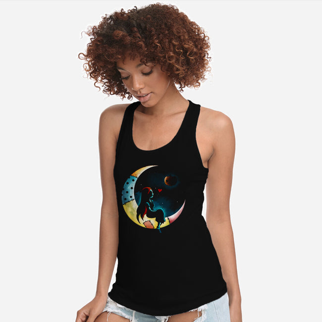 Love Halloween Moon-Womens-Racerback-Tank-Vallina84