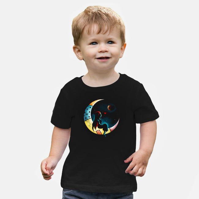 Love Halloween Moon-Baby-Basic-Tee-Vallina84