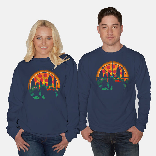 Slices Of City Adventure-Unisex-Crew Neck-Sweatshirt-sachpica