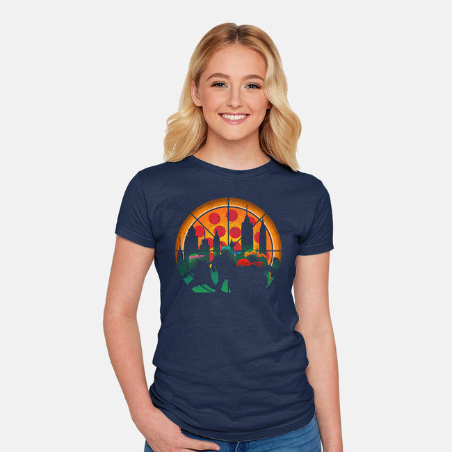 Slices Of City Adventure-Womens-Fitted-Tee-sachpica